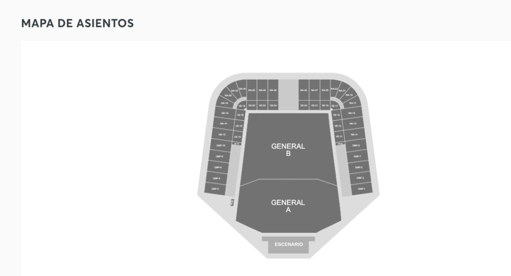 MAPA OASIS Estadio GNP